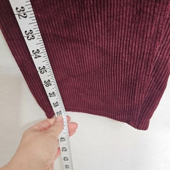Empyre Vintage Y2K Red Corduroy High Waisted Relax Pants 30 - Picture 5 of 13